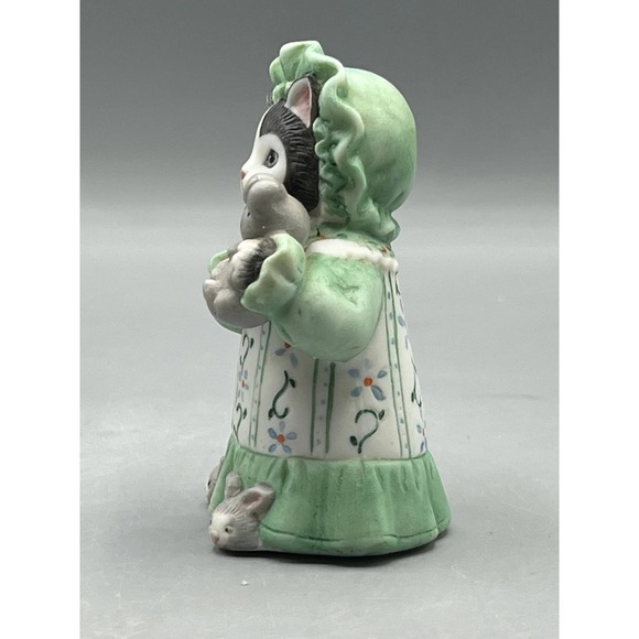 Vintage Kitty Cucumber Ellie Ready for Bed 1987 Schmid Black and White Kitty - Picture 4 of 7